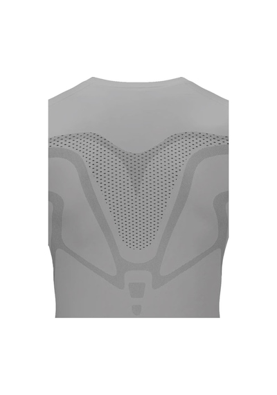 Ghassy Co. Erkek Fitness Hızlı Kuruma Nefes Alabilen Çapraz Daraltma Tipi Kolsuz Spor T-shirt 001 Açık Gri