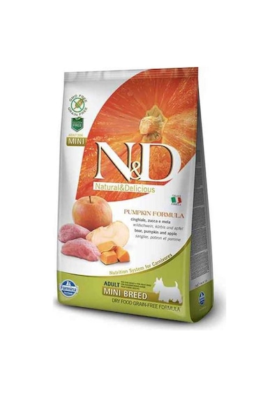 N&D Tahılsız Balkabaklı Yaban Domuzlu Küçük Irk Yetişkin Köpek Maması 2500 G