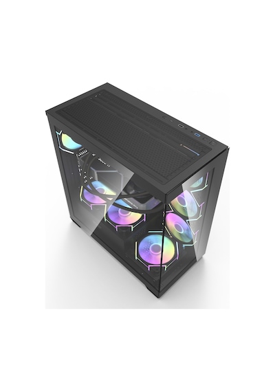 Aıgo Darkflash Ds900 750w 80+ Usb3.0 4x12cm Fan Temperlı Cam Sıyah Atx Oyuncu Kasası