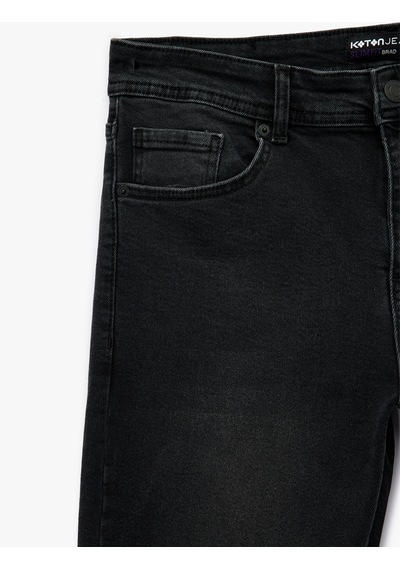 Koton Normal Bel Slim Fit Jean Pantolon - Brad Jean Siyah 6wam40003ıd Siyah Koton Normal Bel Slim Fit Jean Pantolon - Brad Jean Siyah 6wam40003ıd Siyah