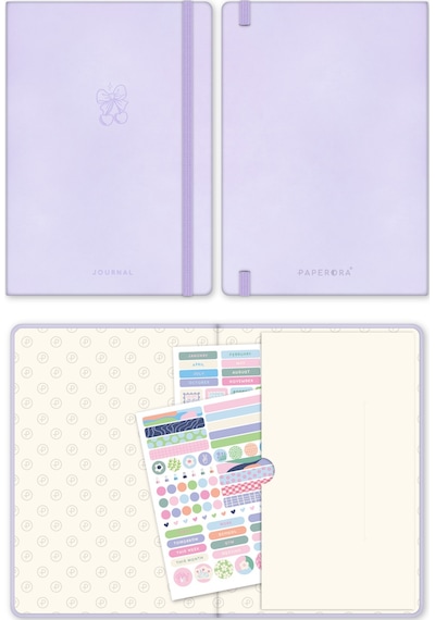 A5 Bullet Journal Noktalı Defter 140 Gr. 80 Yaprak Lavender Mist Lila