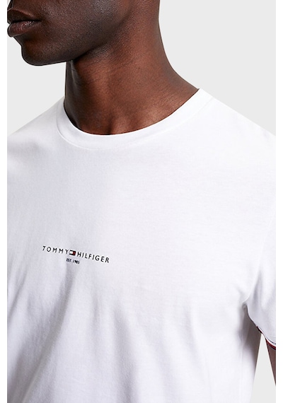 Tommyhilfiger Sıfır Yaka T-shirt Regular Fit Beyaz