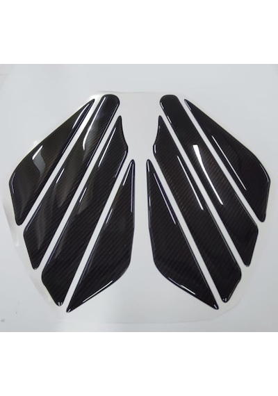 Stripe Karbon Depo Yan Pad Universal Carbon Yan Pad 3d Sticker Altın - Beyaz