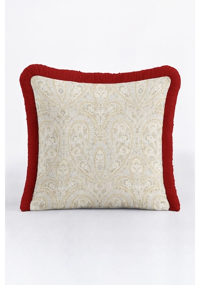 Motifli Damask Saçaklı Yastık Kılıfı - Zarif Oryantal Klasik Vizon Bordo Püsküllü Kırlent Kılıfı Puslu Vadi Aura Motifli Damask Saçaklı Yastık Kılıfı - Zarif Oryantal Klasik Vizon Bordo Püsküllü Kırlent Kılıfı Puslu Vadi Aura