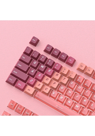 Klavye Keycaps Tuş Başlıkları, 153 Tuş, Pbt Boya Süblimasyonlu Pc Mekanik Klavye Uyumludur.