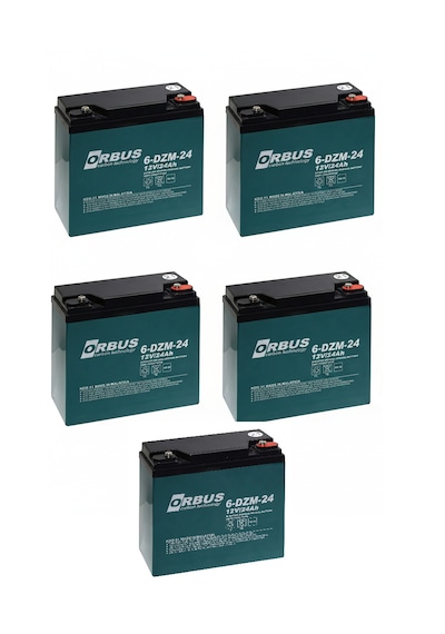 Orbus 12v 24 Ah Elektrikli Bisiklet Aküsü 5'li Set