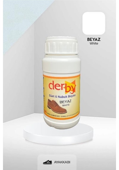 Derby Beyaz Süet & Nubuk Deri Boyası 250 Ml / Süet Nubuk Ayakkabı Boyası