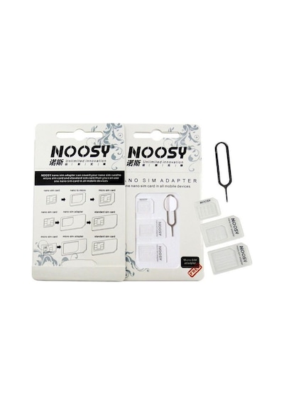 Noosy Kart Sökme İğneli Nano ve Micro Sim Kart Adaptörü