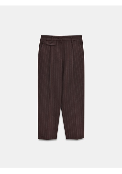 Dilvin 72251 Pensli Düz Paça Pantolon-kahve