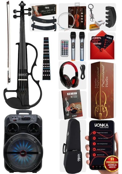 Midex RCZ-606BK-PAK Elektro Keman ve Şarjlı Hoparlör Anfi Mikrofon SetiMidex RCZ-606BK-PAK Elektro Keman ve Şarjlı Hoparlör Anfi Mikrofon Seti