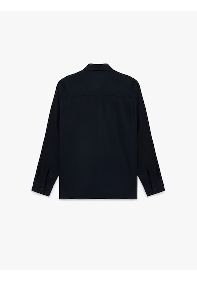 Koton Regular Fit Cepli Klasik Yaka Uzun Kollu Gömlek Lacivert 6sam60036nw Lacivert