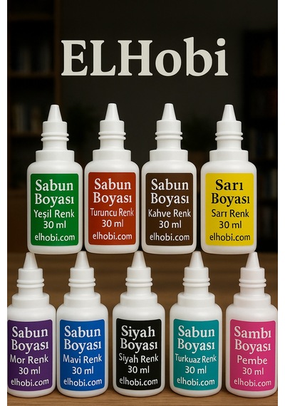 30 Ml X 10 Adet Farklı Renklerde Sabun Boyası Veya Renklendirici