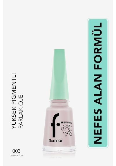 Flormar Nefes Alan Parlak Oje- Breathing Color Nail E. -003 Lavendr Love-8682536032544