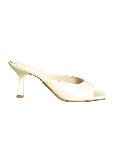 Fox Shoes U654080909 Bej Topuklu Kadın Terlik Bej