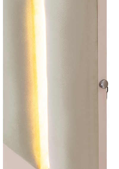 Demonte Baza Seti, Nox Ledli Tek Kişilik Baza Başlık Maxi Yatak Seti, Bej - 100x200 Cm 100 x 200