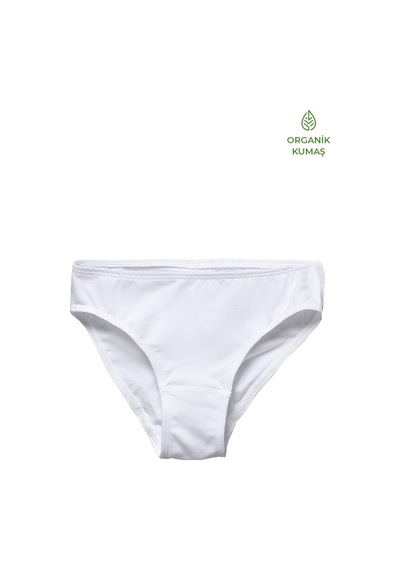 Blackspade Kız Çocuk Organik Külot 2li Paket 1195 - Beyaz