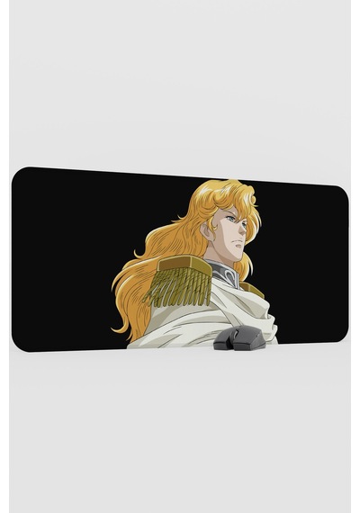 Ginga Eiyuu Densetsu Anime V1 - 90x40 Xxl Gaming Kauçuk Kaymaz Taban Mouse Pad Fare Altlığı