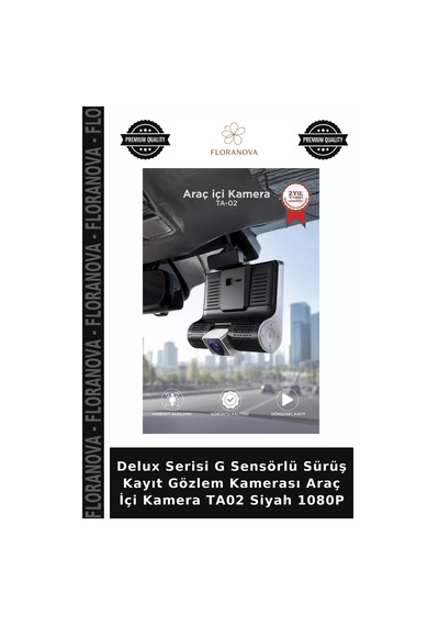 Delux Serisi G Sensörlü Sürüş Kayıt Gözlem Kamerası Araç İçi Kamera Ta02 Siyah 1080p
