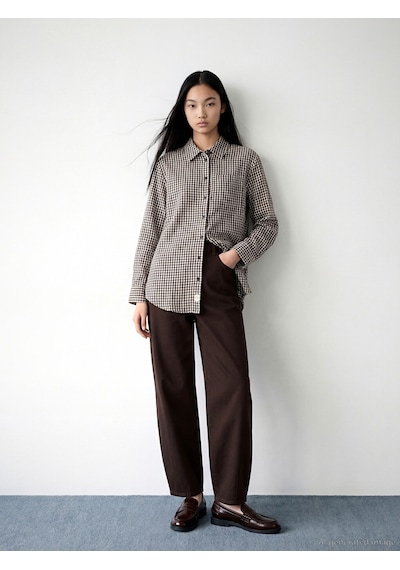 Lcw Modest Kahverengi Barrel Fit Kadın Jean Pantolon