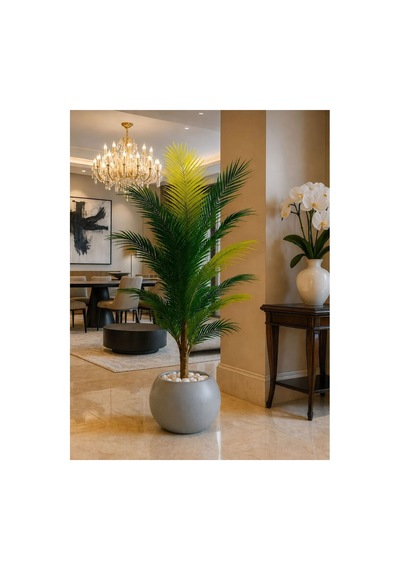 Areka 160 Cm Yapay Ağaç Lux Saksı Dahıldır Yeşil
