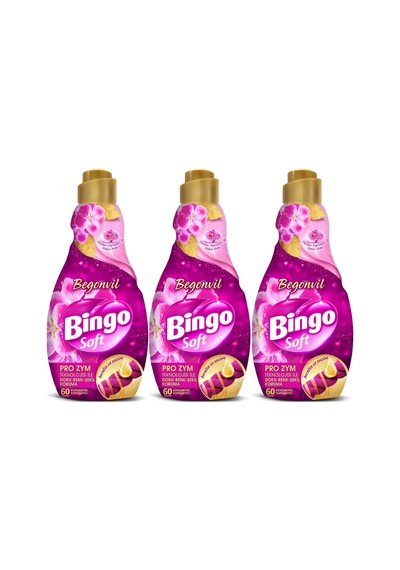 Bingo Soft Çamaşır Yumuşatıcı Konsantre 1440ml Begonvil 3lü Set 3'lü Set