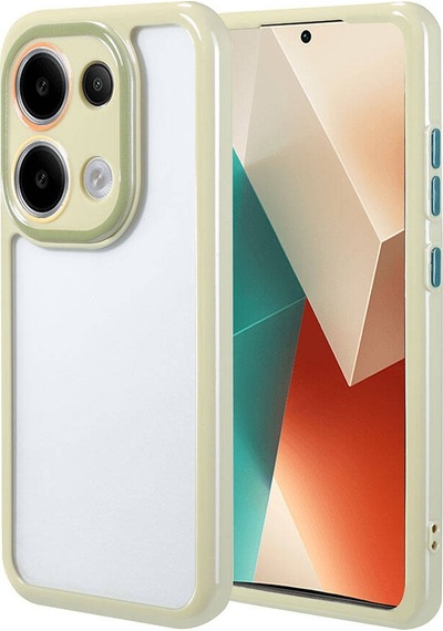 Kilifone Xiaomi Redmi Note 13 4g Kılıf Kamera Korumalı Renkli Kenar Ve Çerçeve Tasarımlı Vitamin Kapak Yeşil