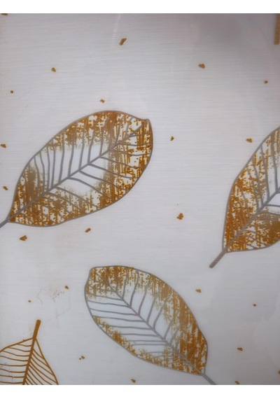 80 Cm X 200cm Yaprak Desenli Masa Örtüsü Bej