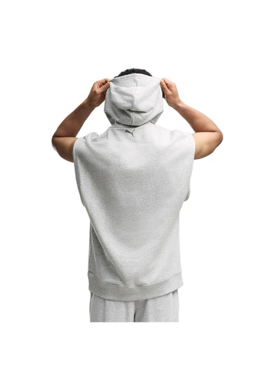 Puma Crew French Terry Erkek Gri Antrenman Sweatshirt 52931304