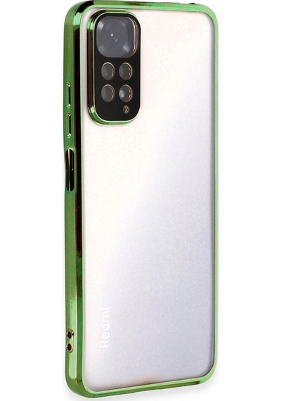 Redmi Note 11 Kılıf Razer Lensli Silikon - Yeşil Çok Renkli