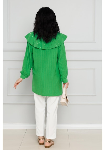Sevitli Geniş Yaka İncili Tunik-benetton Yeşili-4111-benetton Yeşili Benetton Yeşili Sevitli Geniş Yaka İncili Tunik-benetton Yeşili-4111-benetton Yeşili Benetton Yeşili