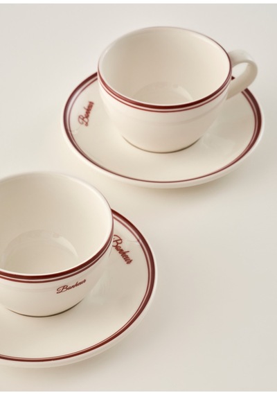 Bella Maison Bonheur 2'li Porselen Çay Fincanı Bordo 270 Cc Bordo