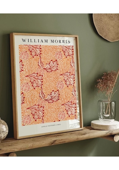 Çerçevesiz Poster William Morris Elme Deseni