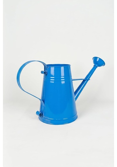 Tr Stella 3 Litre Metal Çiçek Bahçe Sulama Kabı Modern Dekoratif Çok Amaçlı Sulak Mavi