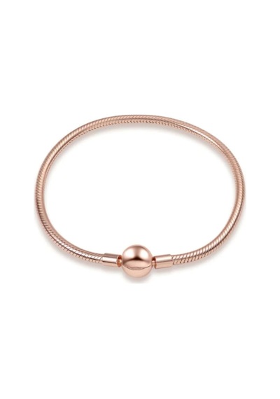 Lunarie Rose Gold Yılan Zincir Charm Bileklik