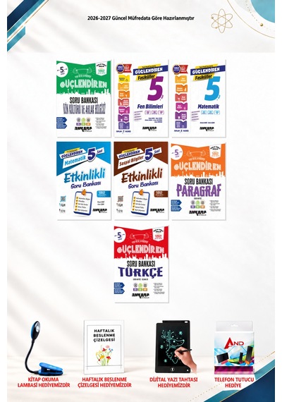 2026-2027 Ankara Yayıncılık 5. Sınıf 7 Kitap Seti - Fen Bilimleri Fasiküller, Matematik Fasiküller, Türkçe Soru Bankası