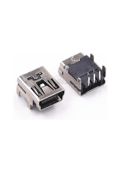 10 Adet Dişi Mini Usb Soket 10 Adet 5 Pin Dişi Konnektör