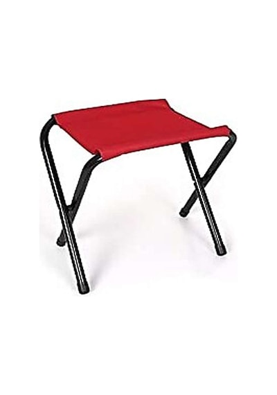 Katlanabilir Ege Mini Katlanır Balıkçı Kampçı Taburesi 500 Gr Metal Kırmızı Tekli Tek Kişilik Kırmızı