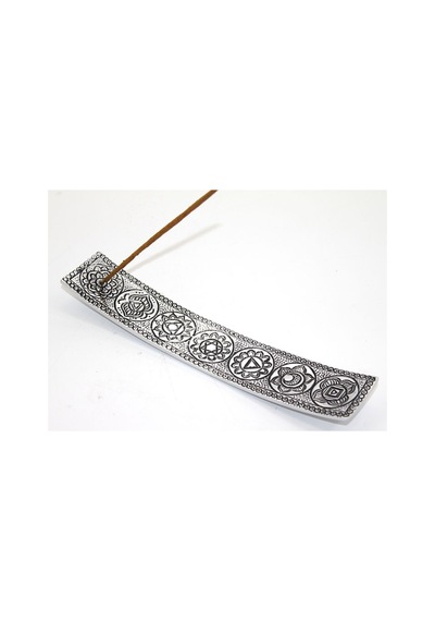 2 Adet Metal Kayık 7 Çakra Tütsülük Metal Kayık Tütsülük 7 Chakra Deseni, Kayık Şeklinde Incense Holder