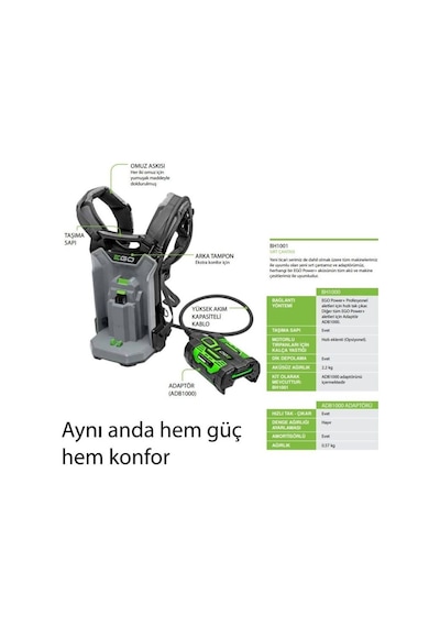 Ego Power Bh1001 Adaptör Ve Sırt Çantası