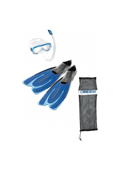 Cressi Agua - Onda - Mexico Palet Maske Şnorkel Set Blue - No:41-42