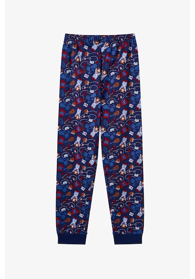 Penti Erkek Çocuk Lacivert Style Repeat Pamuklu Uzun Kollu Pijama Takımı