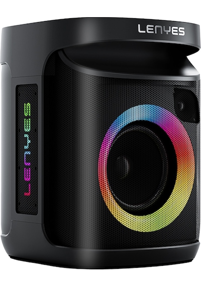 Lenyes S881 Su Geçirmez Mikrofonlu Çoklu Giriş RGB Işıklı TWS Karaoke FM Bluetooth Hoparlör
