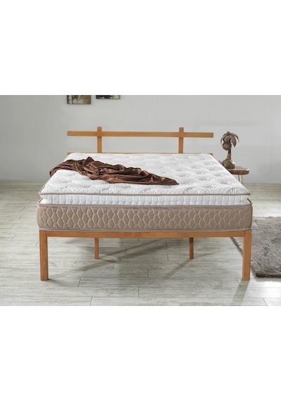 Mu&bah Ultra Ortopedik Aqua Pedli Paket Yaylı Peluş Tavşan Tüyü Kumaş Yatak 90x200