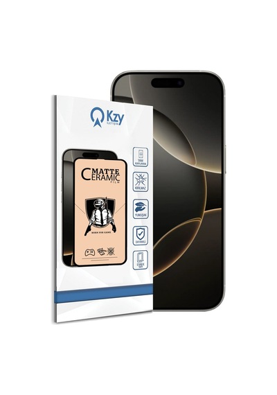 Apple Uyumlu   iPhone 16 Pro İle Tam Kaplayan Mat Seramik Nano Esnek Ekran Koruyucu Cam