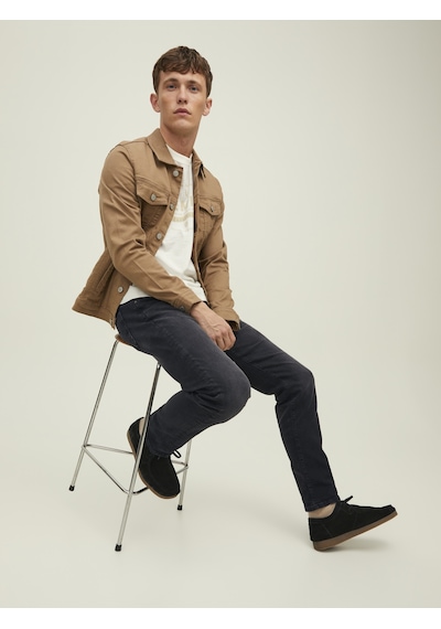 Jack & Jones Erkek Glenn Fox 147 Slim Fit Jean - 12223627 Black Denim