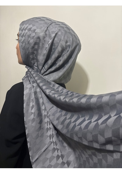 Moda Derin Gri Jakar Şal 03