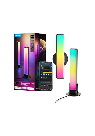 Govee Rgbıcww Wifi+bt Flow Plus 27cm 2'li Bar Matter Destekli H6056311 RGB