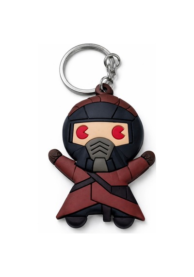 Mortal Kombat Kırmızı Siyah Ninja Figür Silikon Anahtarlık Unisex