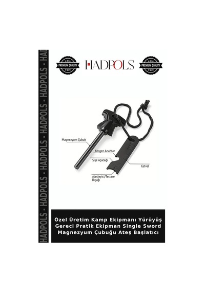 Özel Üretim Kamp Ekipmanı Yürüyüş Gereci Pratik Ekipman Single Sword Magnezyum Çubuğu Ateş Başlatıcı Çok Renkli