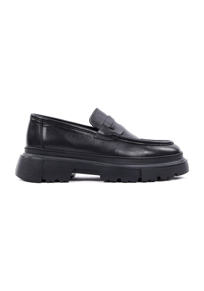 Shoetyle - Hakiki Deri Siyah Renk Günlük Erkek Ayakkabı - 250-132470-1552